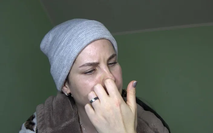 Anna Sky: Anna Is Freezing and Picking Her Nose in a Cap...