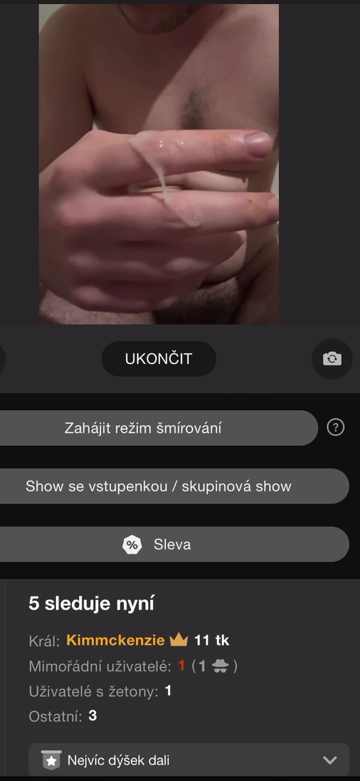 Peter The sex guy: Moje masturbace a velké sperma na streamu na strip chatu