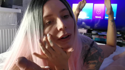 Ghomestory: Juicy blowjob from the first person and footwork! POV