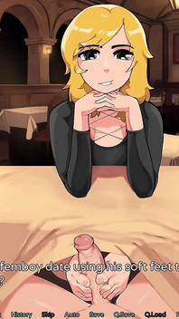 Latte Nocciola: sega con i piedi rischiosa poV da trans bionda nel ristorante - Episodio 3