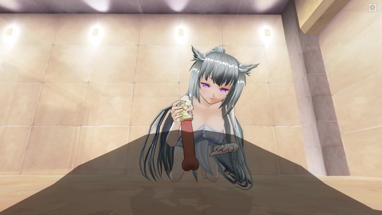 H3DC: 3D HENTAI - Neko girl with white hair jerks off your...
