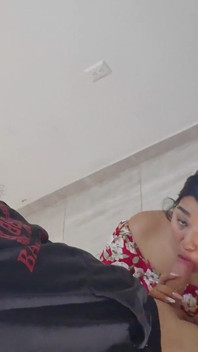 I'm Heading to the Hotel with My Sexy Brunette Girlfriend; I'm Going to Make Her Eat My Huge Cock, Haha.