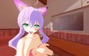 Hentai Smash: Follando linda chica gata Rosia de tu primer plano, corriéndose...
