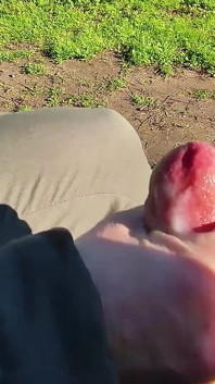 Flashing My Cock in Front a Eveyone in a Public Park and My Stepdaugher Helps Me Cumshot - Real Sex Risky