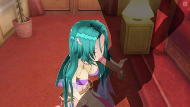 H3DC: Une fille hentai 3D aux cheveux bleus se touche la chatte...