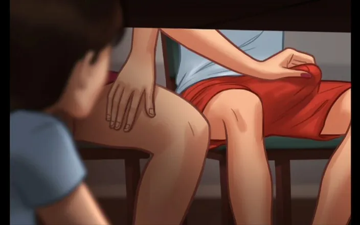 Hornysexes: Summertime Saga Hot Sex with Stepmom and Her Friend Under...