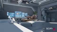SciFi-X: Nexus 3 Orbit Meta. 3D animace na vesmírné stanici se sexy blondýnkou