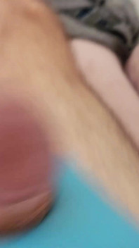 Blue Latex Glove Hand Hard Jerking off Huge Mushroom Head Cock with Cumshot