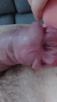 He Spermed Partially and Continued Masturbating