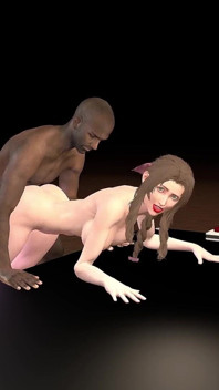 Aerith Cheats Cloud with Stranger Doggy Position