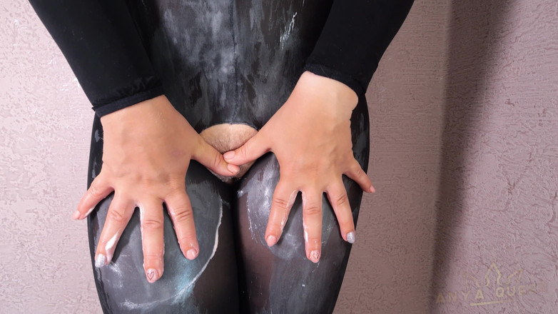 Anya Queen: 342 Bodystocking Made of Thick Nylon Is Soaked in Whipped...