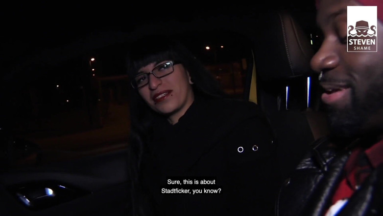 Steven Shame: 8 дюймів великий чорний член, хардкорний міжрасовий секс на відкритому повітрі в темряві з емо-дівчиною, Зейною, Стівеном Соромом