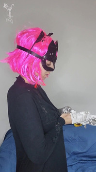 Uncover My Pleasure with My Kitty Mask and Natural Tits