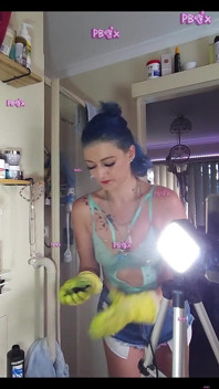 Grwm Alt girl farbowanie moich włosów niebieski taniec impreza i łazienka zabawy (POV)