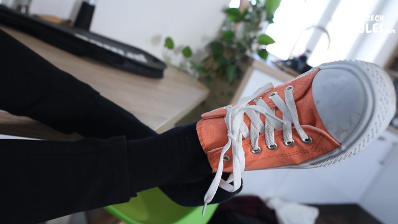 Czech Soles - foot fetish content: Relaxing her sweaty feet after a tennis match