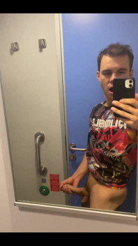 Jerking off in the Train Toilet