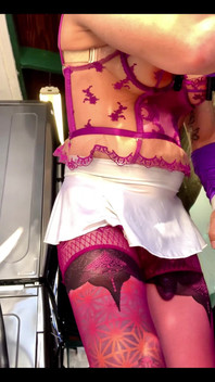 Sexy Lingerie Shemale Outdoor Exhibition Anal Dildo Insight Her Ass