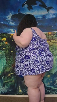 SSBBW obří tlusté tělo plavky s pomocí