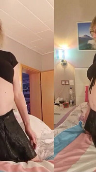 Tgirl Anna Bawi się z Jej Girlsdick i Duże cycki i spust duży ładunek
