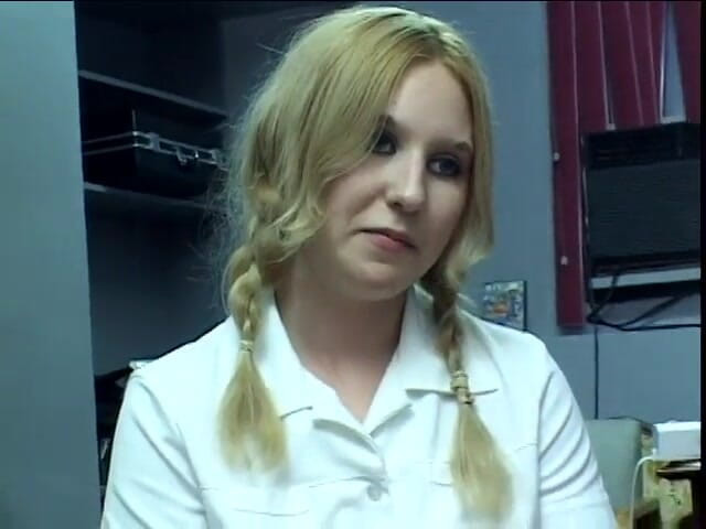 First Black Sexperience: Pigtailed blonde in college uniform does anal with her hung...