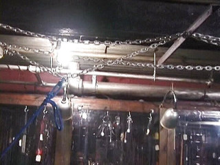 French X: Blonde gets tits strokes while bound allover