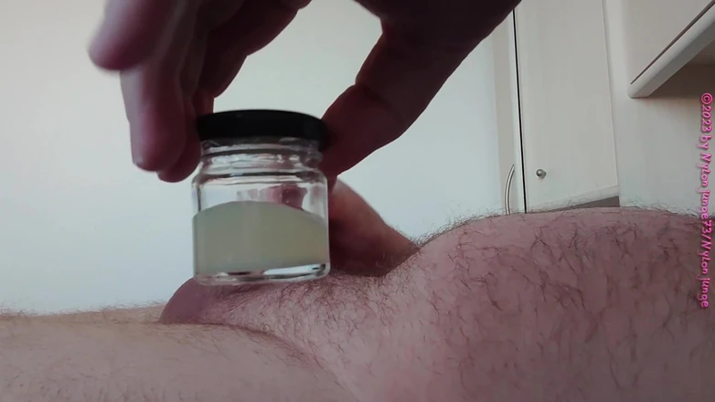 Carmen_Nylonjunge: Nylonjunge`s Cum in Glass 1