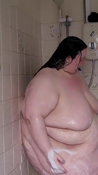 Sensual Shower with a Giant Body