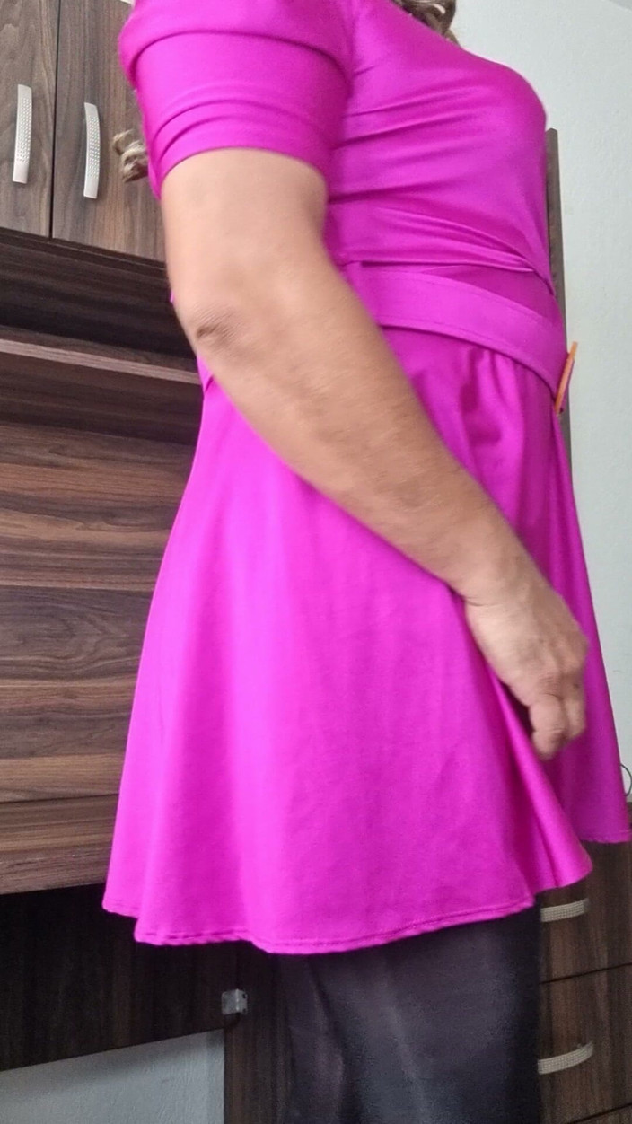 Sexy shinny clothes: Sexy Naughty Lady's Pink Dress