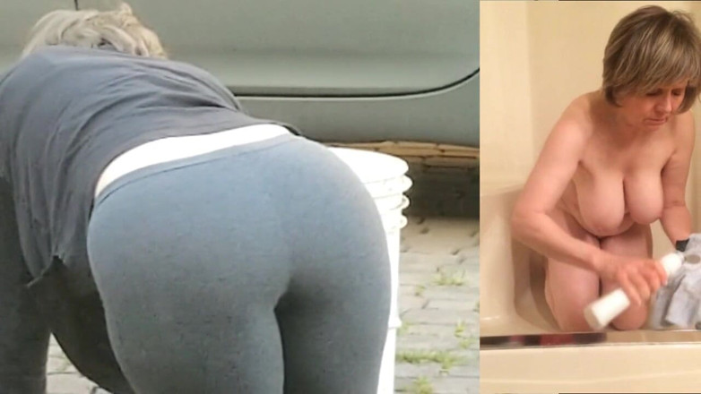 MarieRocks: GILF yang curvalicious mengerjakan pantat seksinya