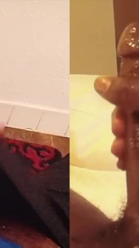 Mijn grote zwarte lul handenvrij strelen compilatie