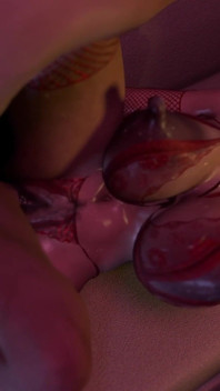 Baculatá podvádějící manželka s velkými kozami - 3D animace Hentai