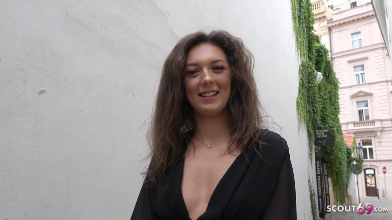 German Scout: German Scout - Skinny college girl Isabella 19 with hairy pussy pickup...