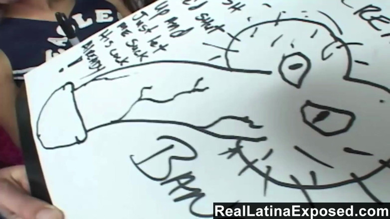 Real Latina Exposed: สาวละตินวัยรุ่น Alexis Love ดูดแล้วขย่มควยขาวใหญ่