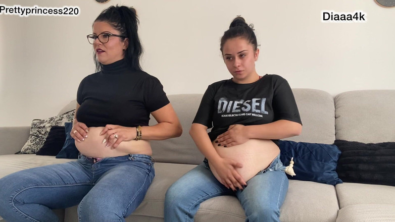 fartingclub01: 2 seksowne dziewczyny bawiące się brzuchami i pierdzenia w dżinsach