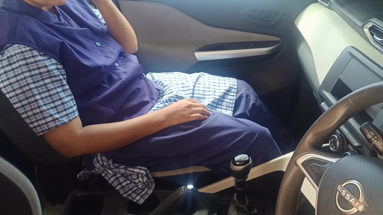 Palani69: Uniform college-mädchen auto-sex mit stiefvater teil 3