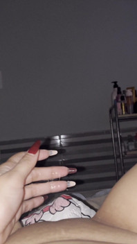 Sexy Roommate in Short Pajamas Fingers Herself Until Orgasm