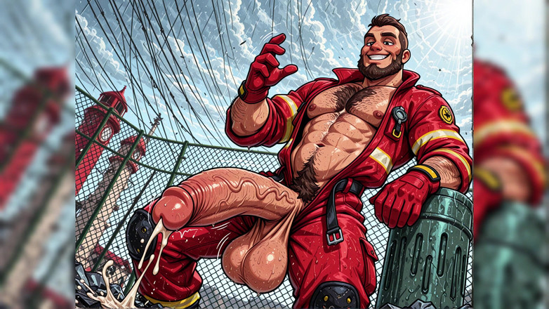 Erotic Man: Los bomberos más calientes desnudos con grandes pollas