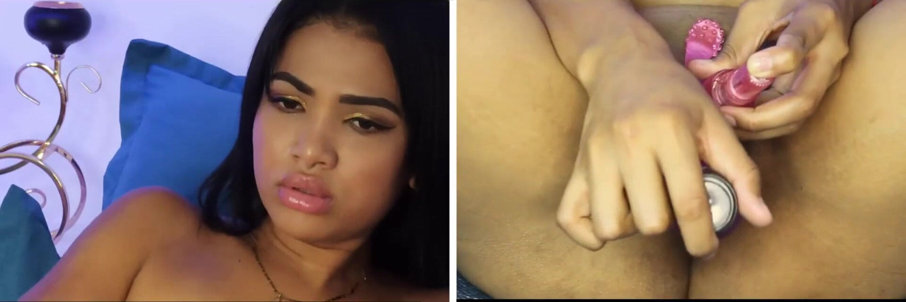 Xamy_97: 我用振动器在双屏幕上自慰