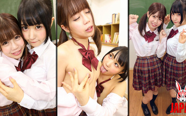 Japan Fetish Fusion: Islak salya akıtan diller meme ucu orgazmlarına yol açıyor - okul üniforması...