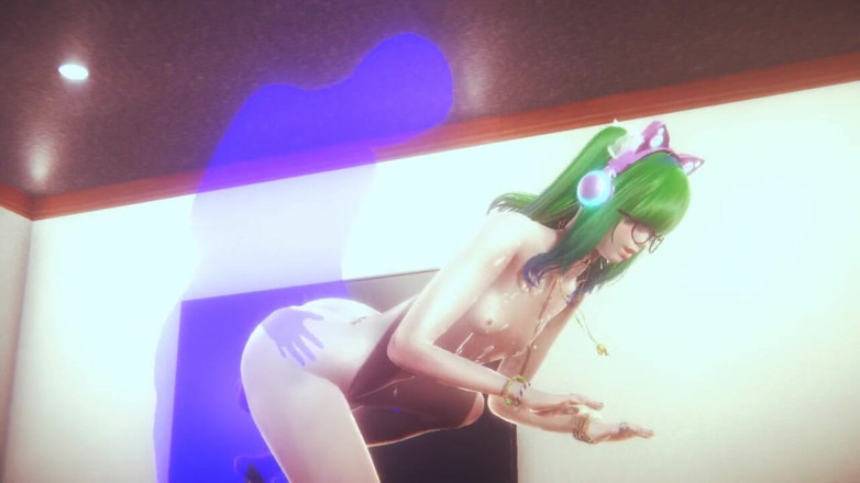 Yaoitube: Yaoi femboy - grünes haar anal