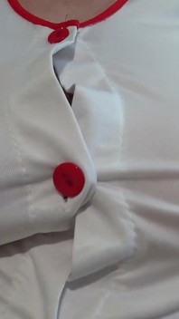 Gorgeous Big Boobs of a Nurse in Front of My Eyes Close-up. Old MILF Saggy Tits.