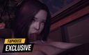 Wraith ward: Sexy asiatische Schönheit gibt einen blowjob in POV | 3D-porno