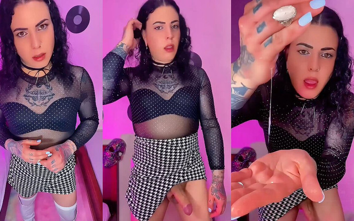 EmmaInkTrans: Transmeisje Emma Ink masturbeert vóór de date