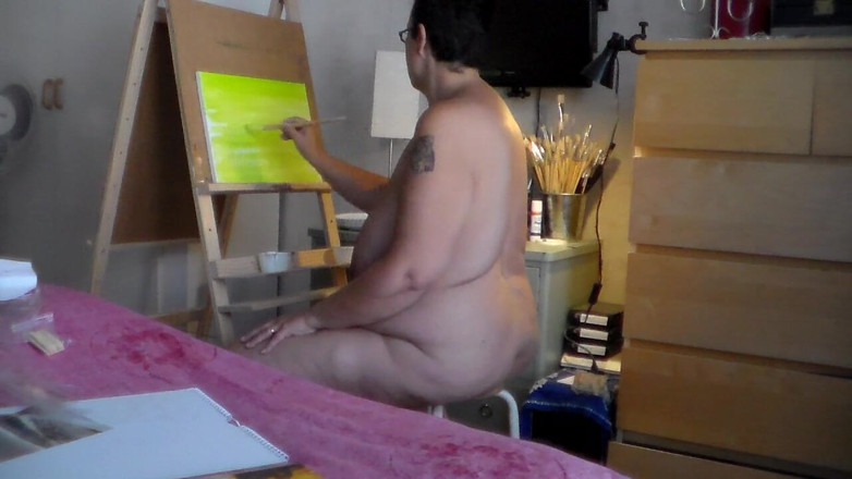 Sex hub couple: Jen sta dipinge tutto nudo