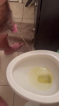 Pissing in the Restroom at Home