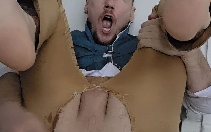 gaynaughtywelsh: Cosplay dildo fleshlight ve gooning solo oyun