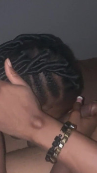 Ebony Teen with My Balls as She Sucks Them My Dick Slapped Her Face Then She Gives Me Sloppy Blowjob POV
