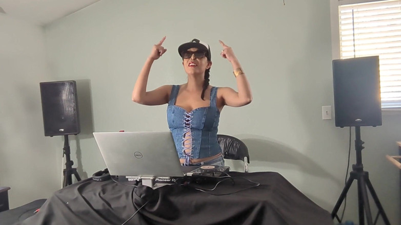 Leather and latex: Dj Amber Foxxx Love's Take Her C Clothes off