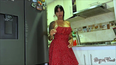 SayaFit: 継父の友人がコロンビア人の継娘サヤフィットとアナルセックス