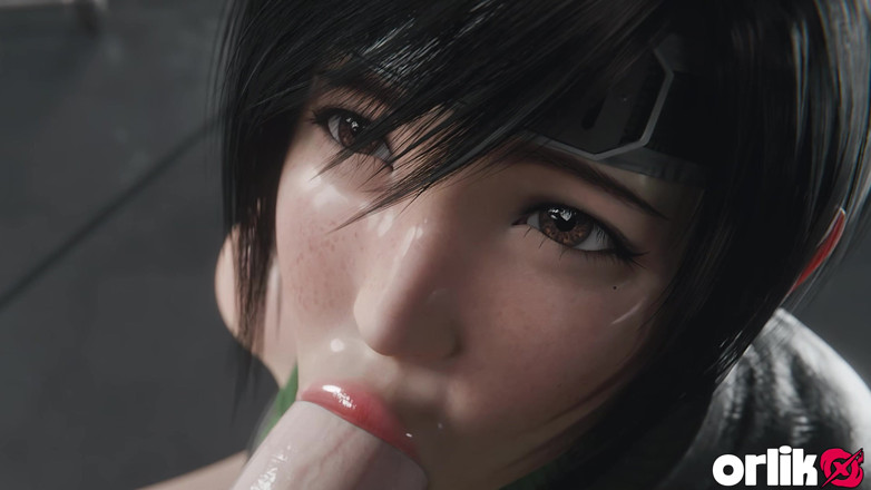 Orlikx: Yuffie Kisaragi großer schwanz schlampiger blowjob - tiefe &amp;unordentliche 3D-Animation